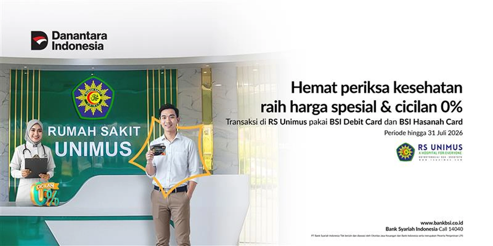 BSI Card – Periksa Kesehatan di RS Unimus Dapatkan Harga Spesial & Cicilan 0%